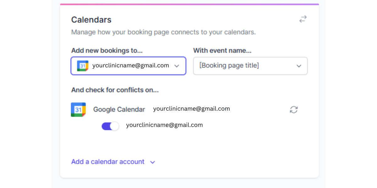 Calendars setting in Koalendar pharmacy scheduling tool for immunization appointments